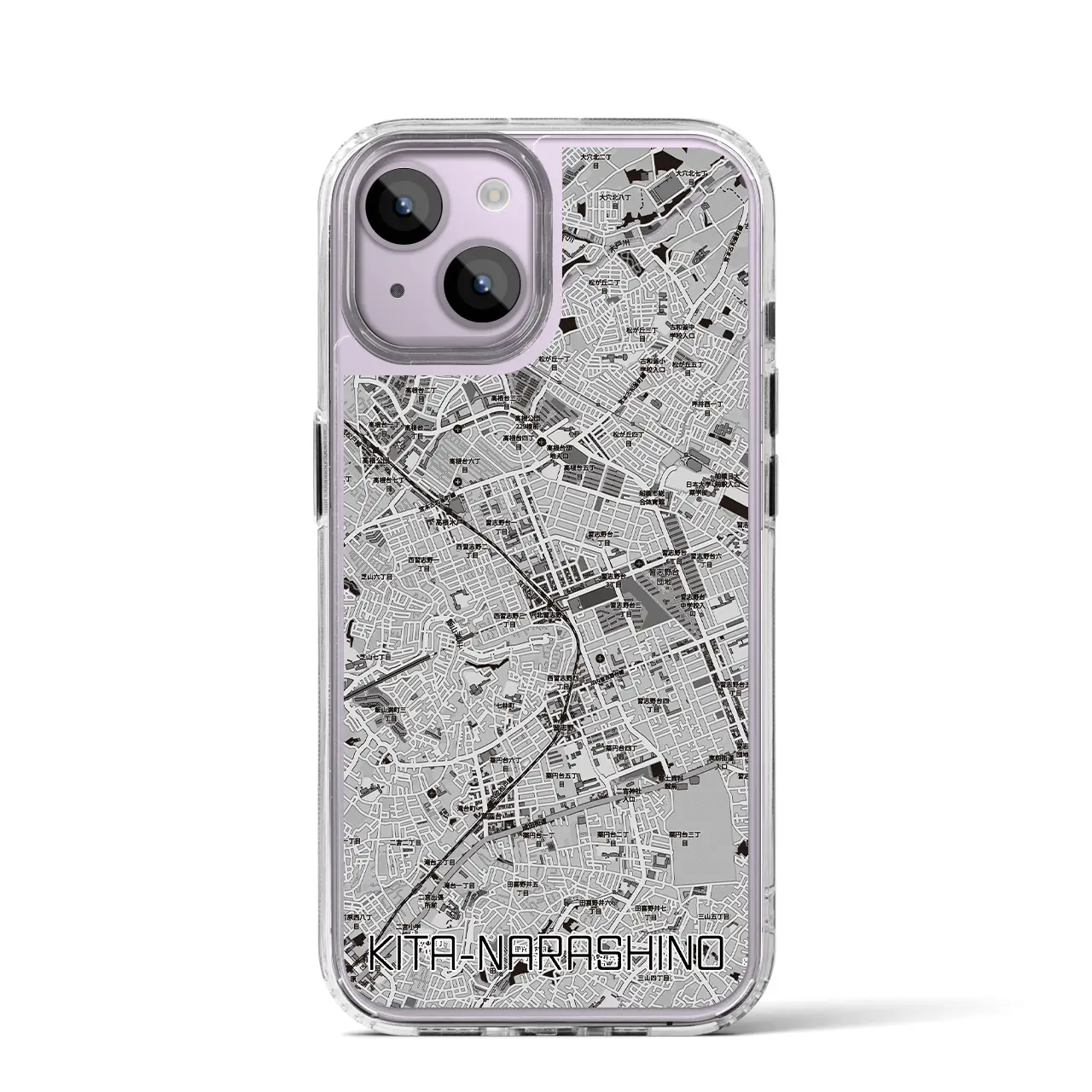 【北習志野(千葉県)】地図柄iPhoneケース(MagSafeタイプ)