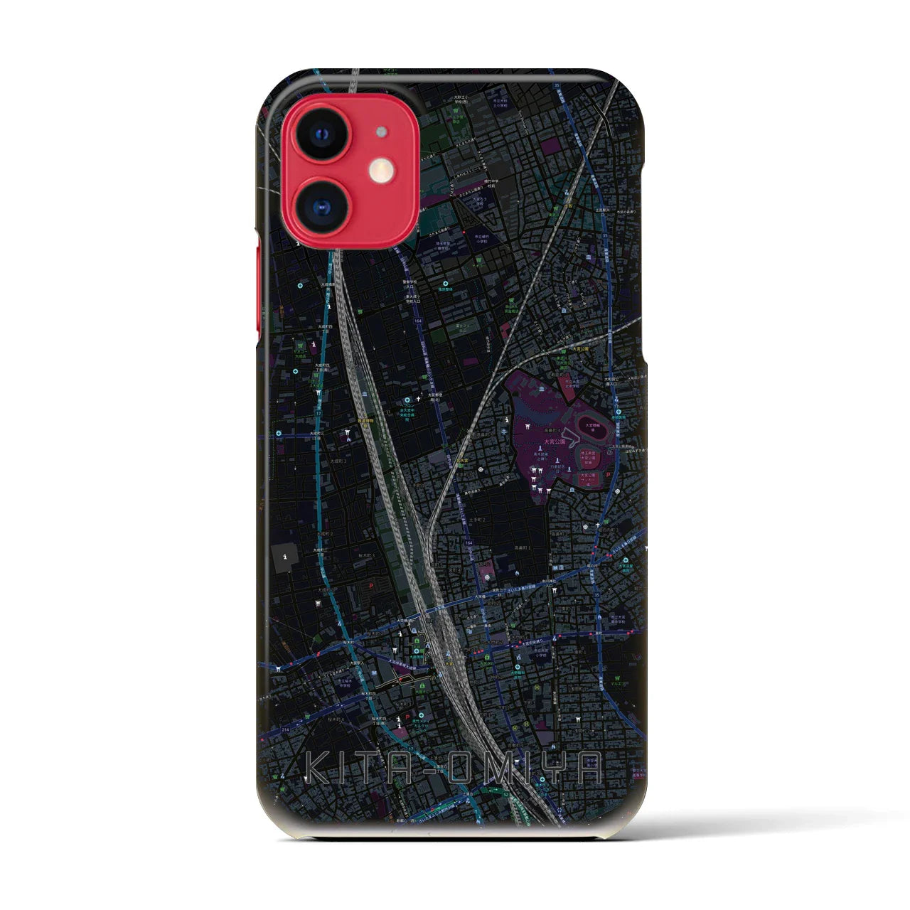 【北大宮(埼玉県)】地図柄iPhoneケース(バックカバータイプ)
