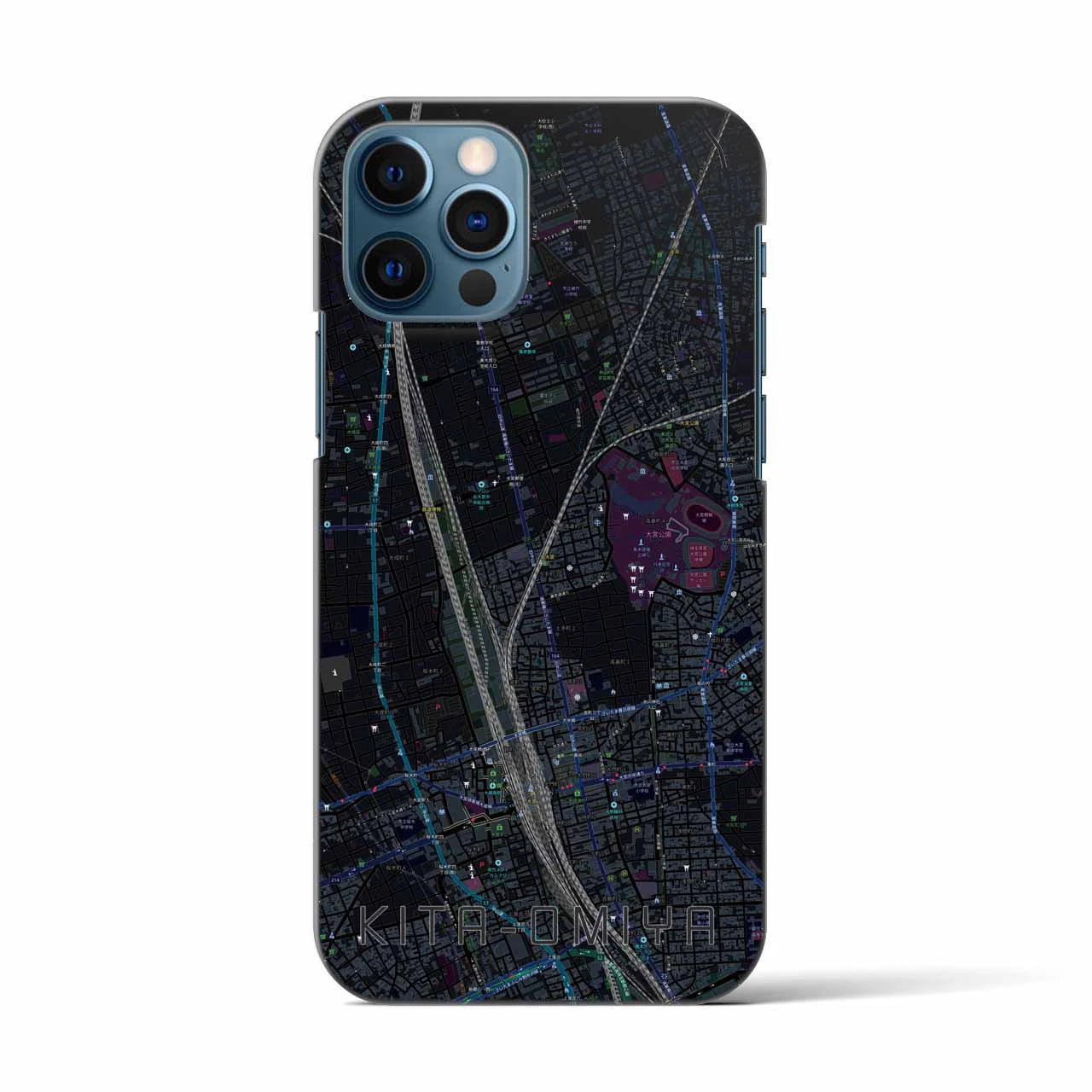 【北大宮(埼玉県)】地図柄iPhoneケース(バックカバータイプ)