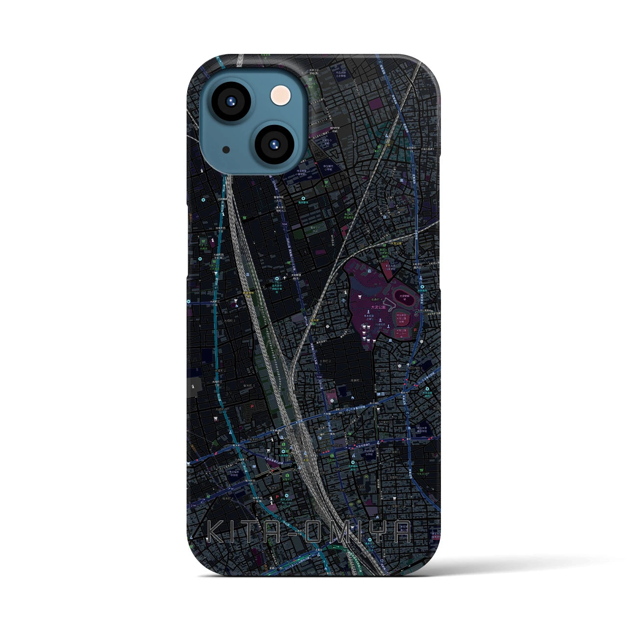 【北大宮(埼玉県)】地図柄iPhoneケース(バックカバータイプ)