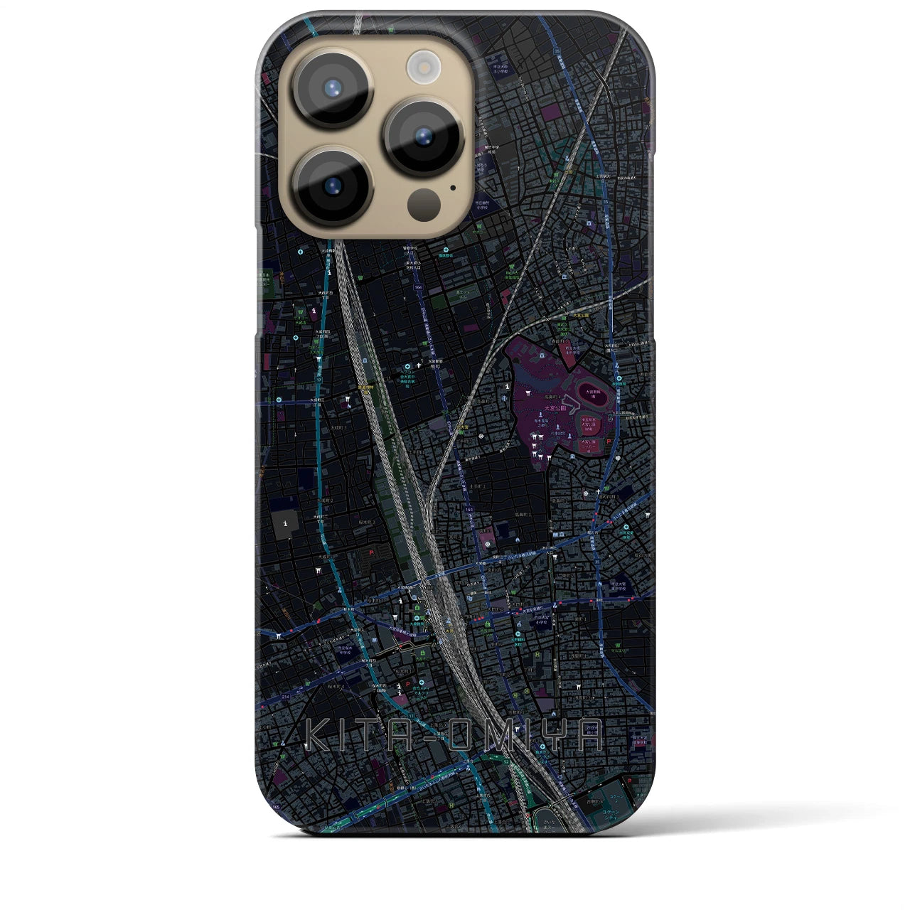 【北大宮(埼玉県)】地図柄iPhoneケース(バックカバータイプ)