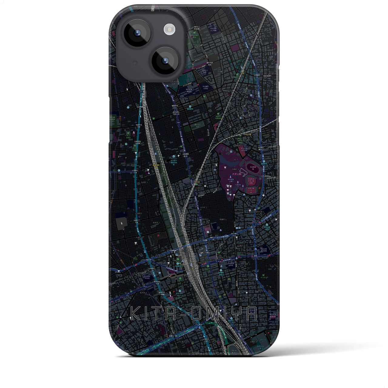 【北大宮(埼玉県)】地図柄iPhoneケース(バックカバータイプ)