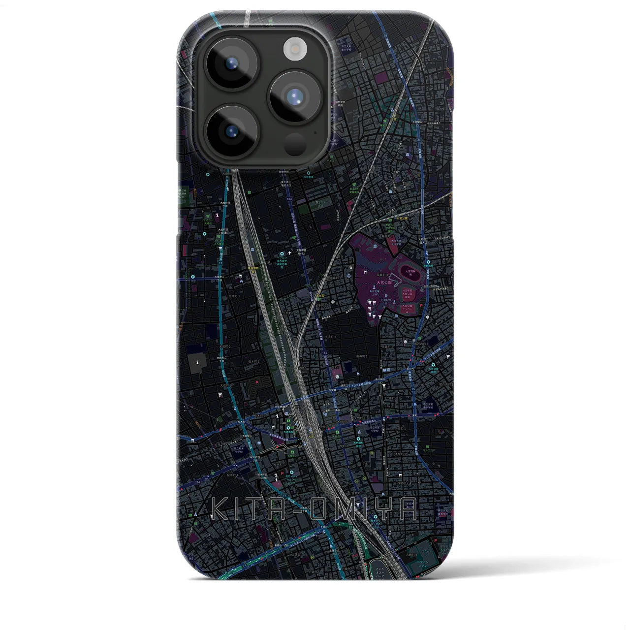 【北大宮(埼玉県)】地図柄iPhoneケース(バックカバータイプ)