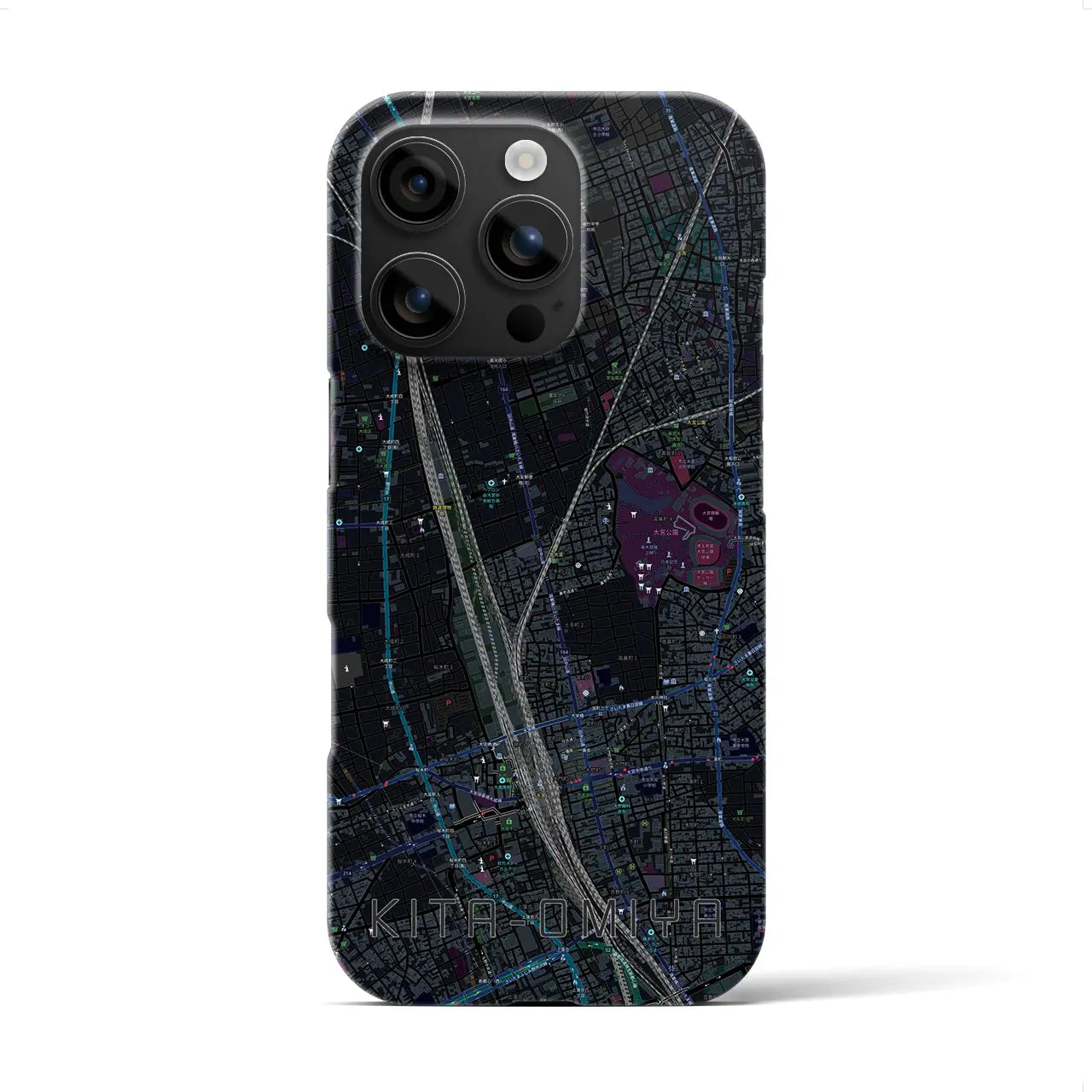 【北大宮(埼玉県)】地図柄iPhoneケース(バックカバータイプ)