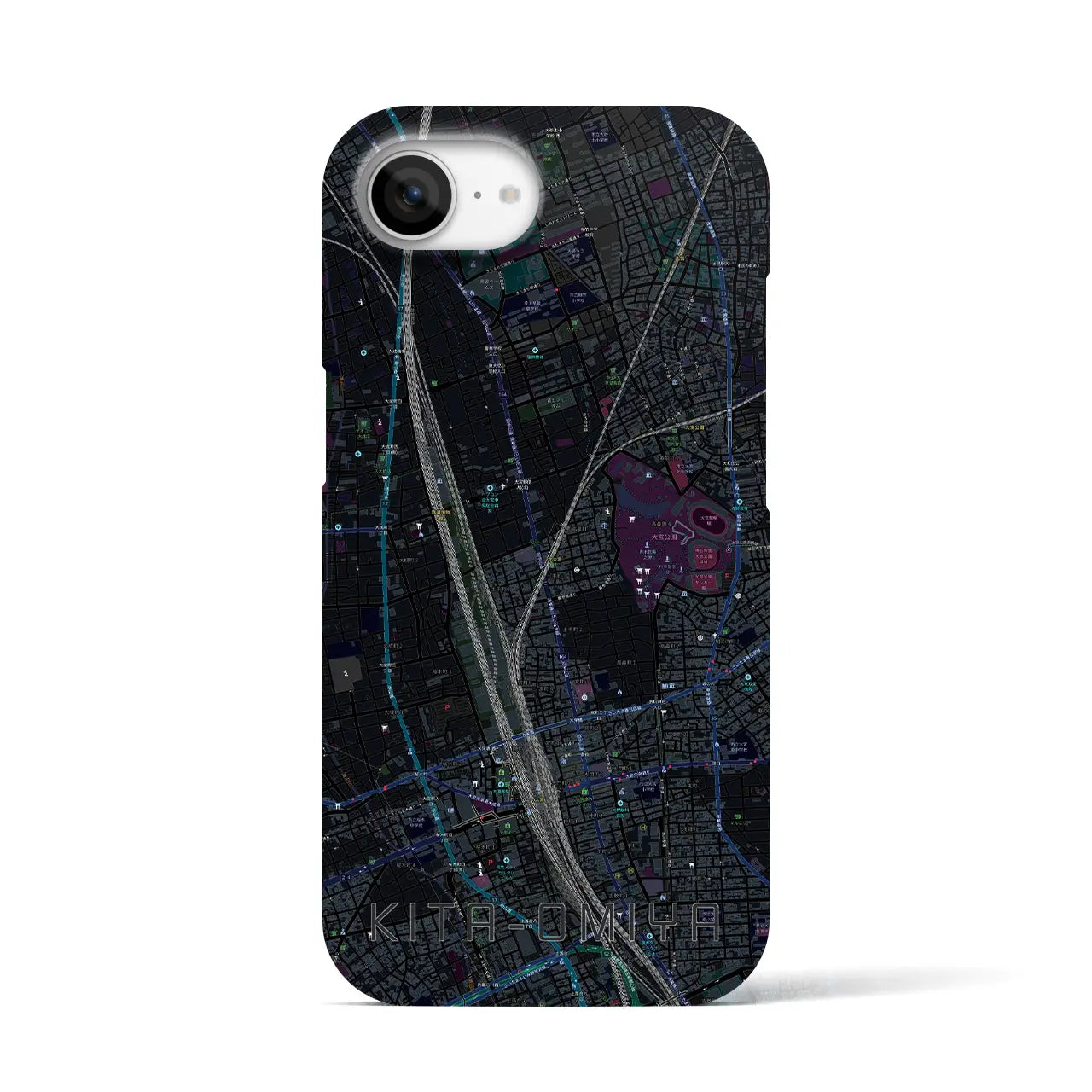 【北大宮(埼玉県)】地図柄iPhoneケース(バックカバータイプ)