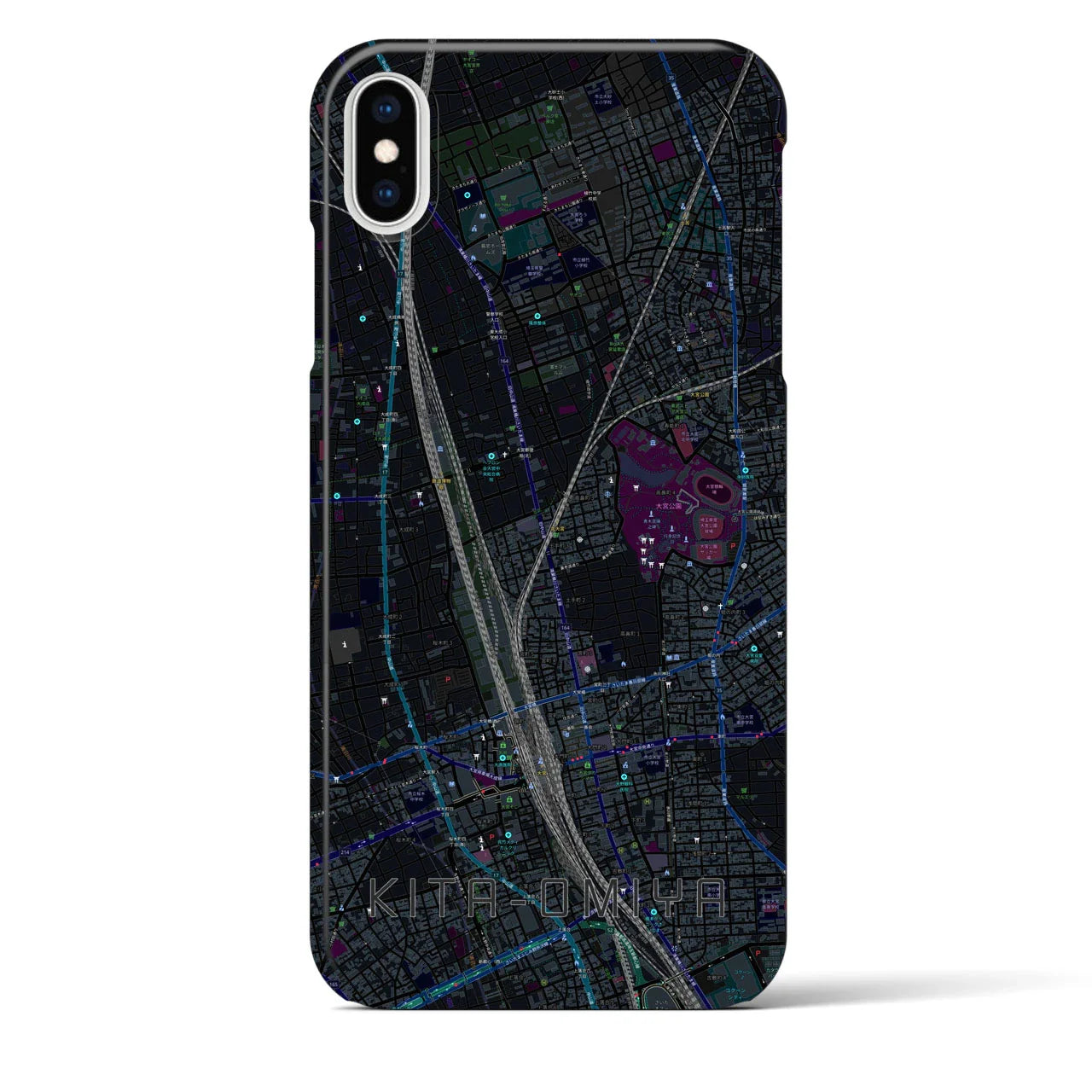 【北大宮(埼玉県)】地図柄iPhoneケース(バックカバータイプ)