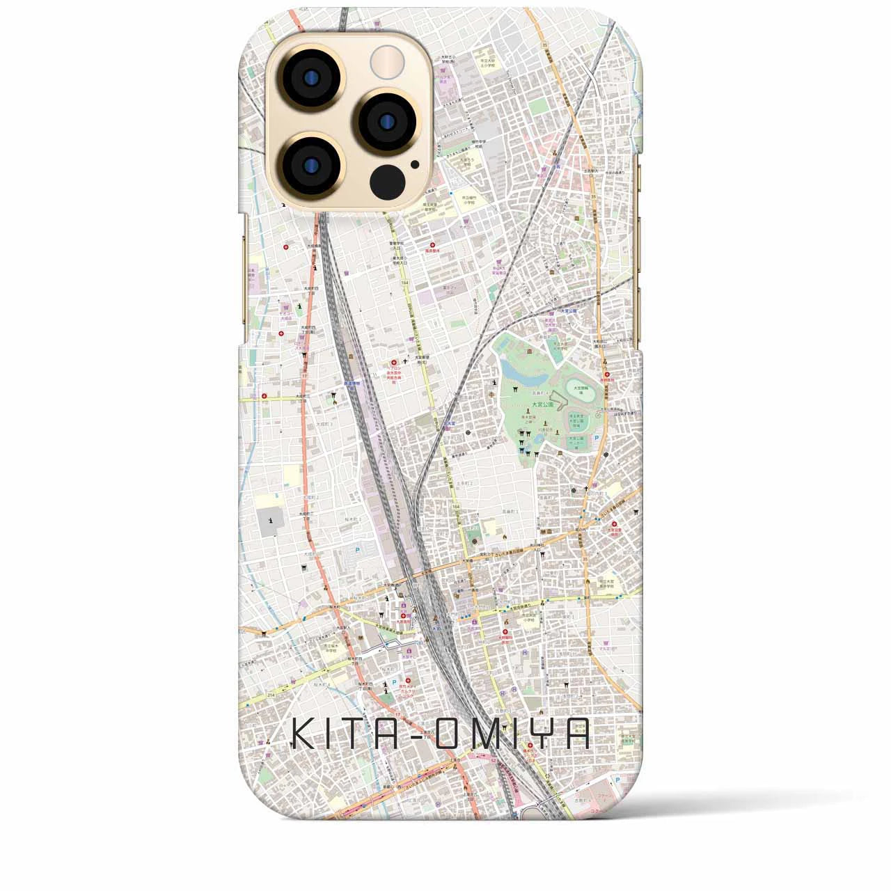 【北大宮(埼玉県)】地図柄iPhoneケース(バックカバータイプ)