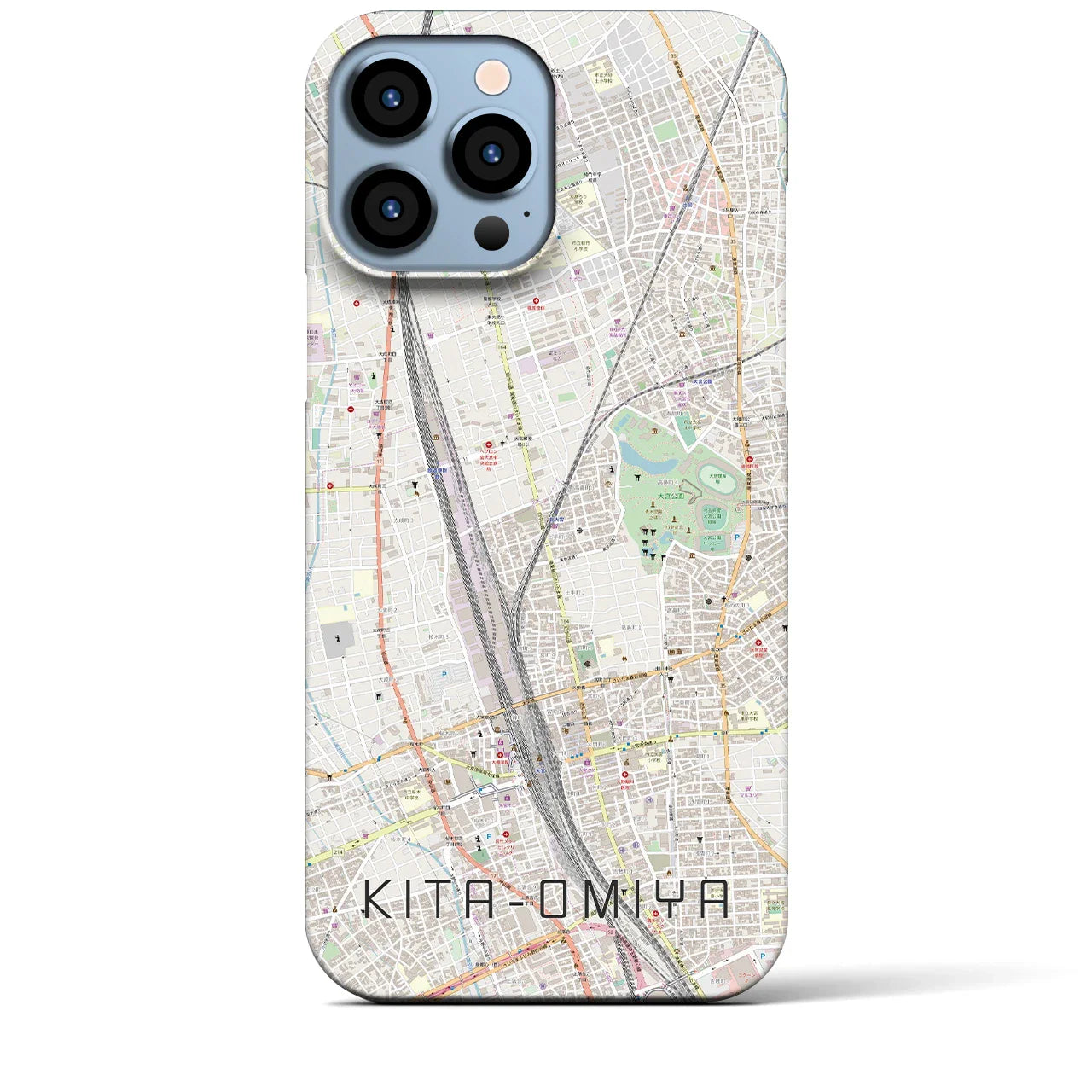 【北大宮(埼玉県)】地図柄iPhoneケース(バックカバータイプ)