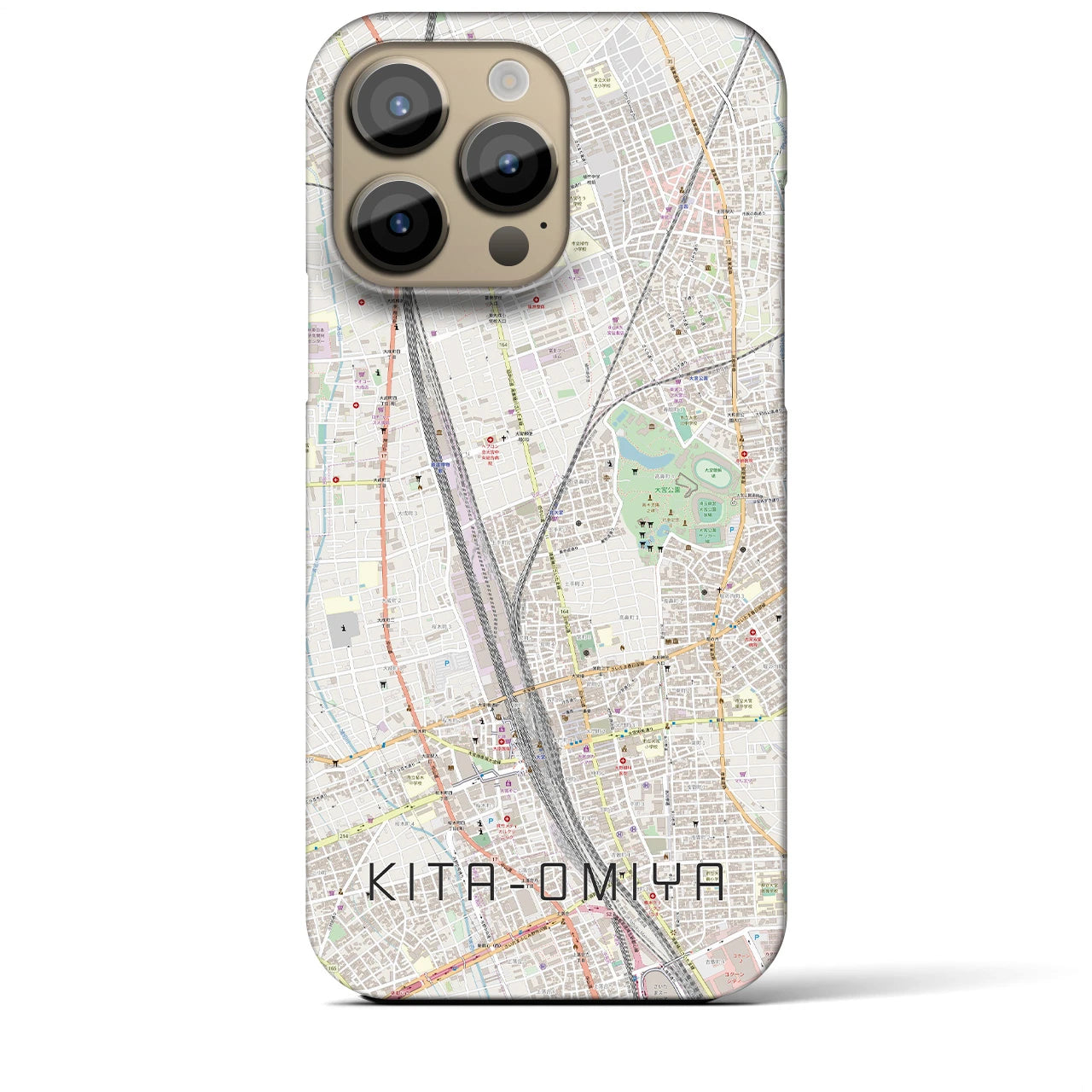 【北大宮(埼玉県)】地図柄iPhoneケース(バックカバータイプ)