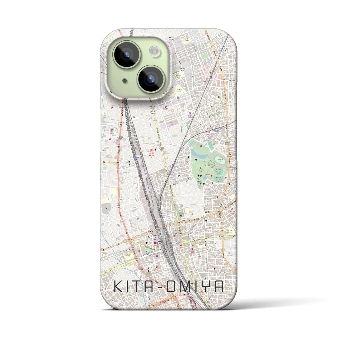 【北大宮(埼玉県)】地図柄iPhoneケース(バックカバータイプ)