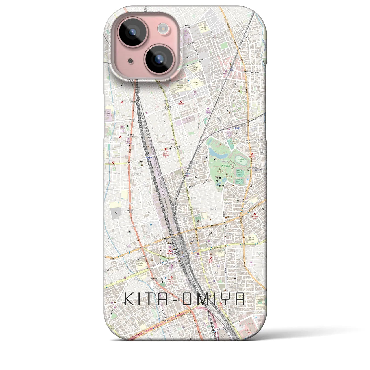 【北大宮(埼玉県)】地図柄iPhoneケース(バックカバータイプ)