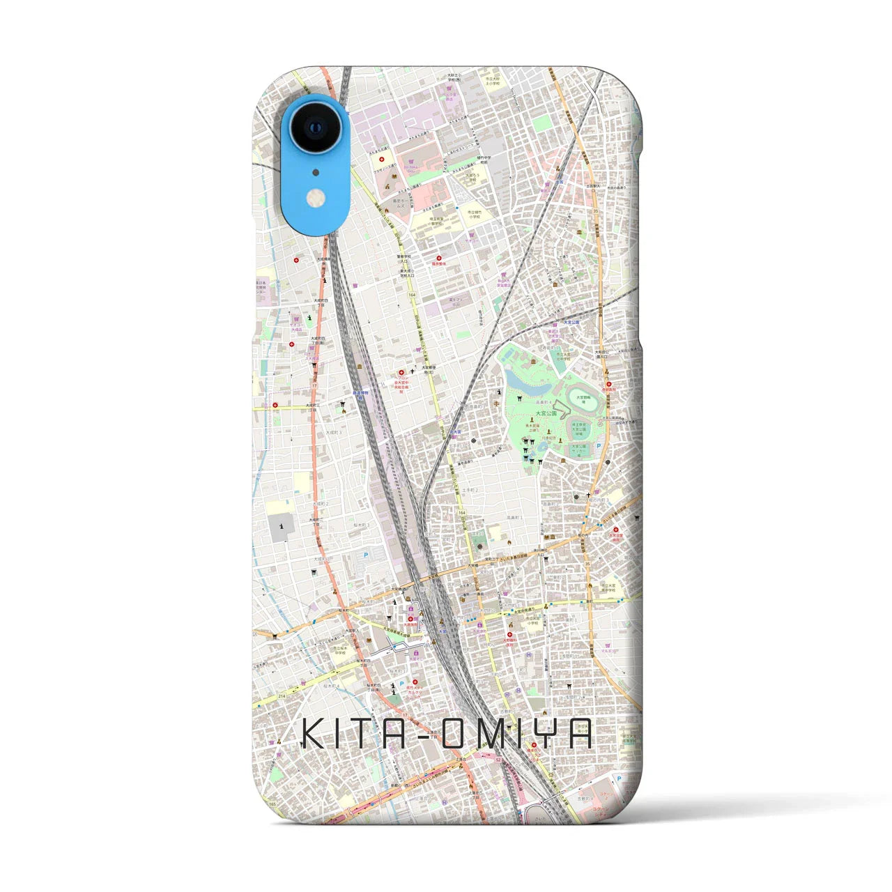 【北大宮(埼玉県)】地図柄iPhoneケース(バックカバータイプ)