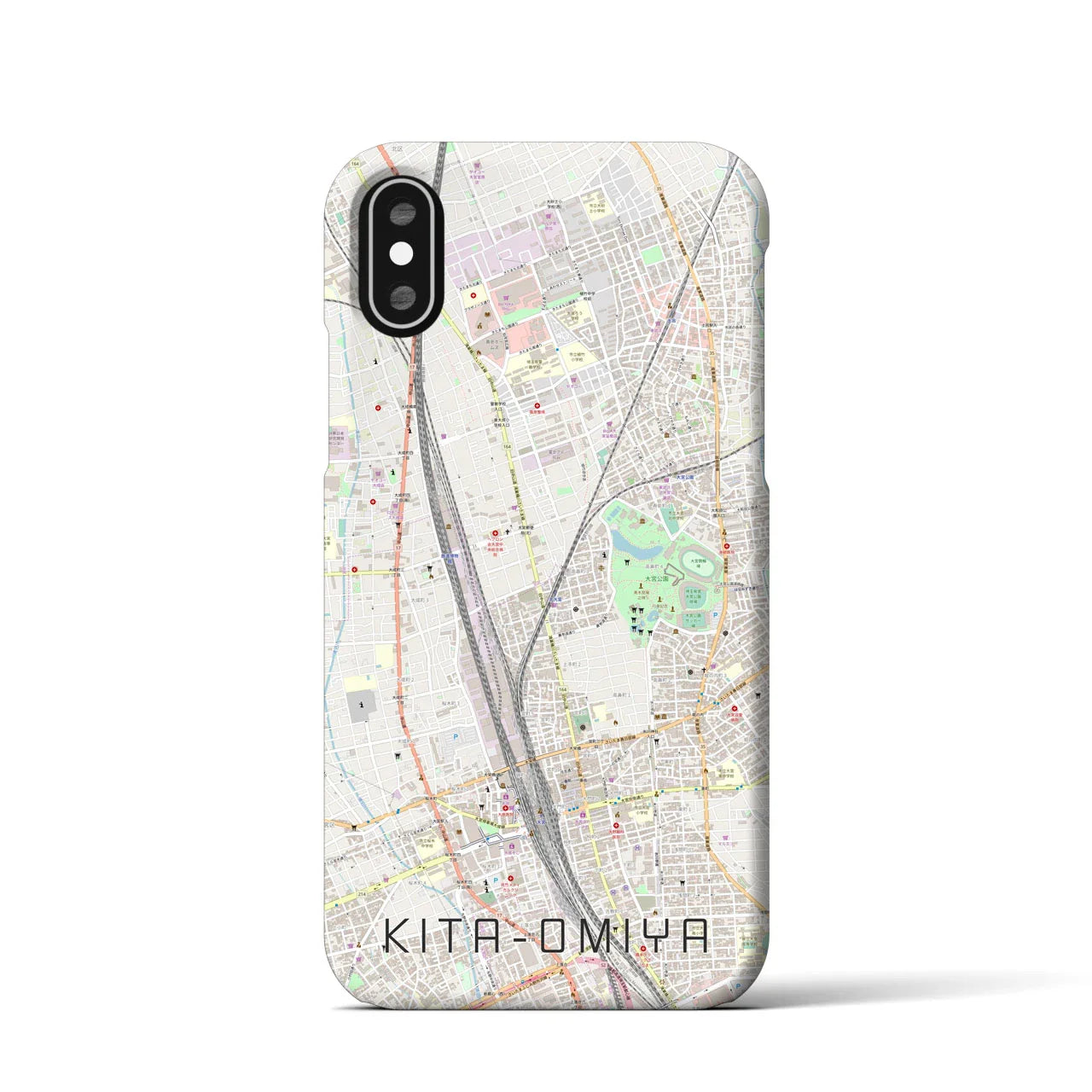 【北大宮(埼玉県)】地図柄iPhoneケース(バックカバータイプ)