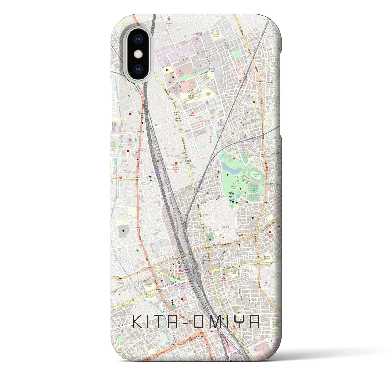 【北大宮(埼玉県)】地図柄iPhoneケース(バックカバータイプ)