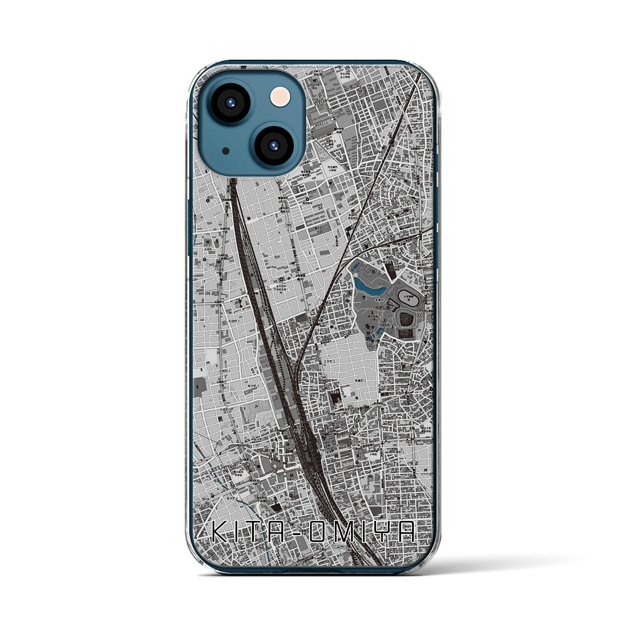 【北大宮(埼玉県)】地図柄iPhoneケース(クリアタイプ)