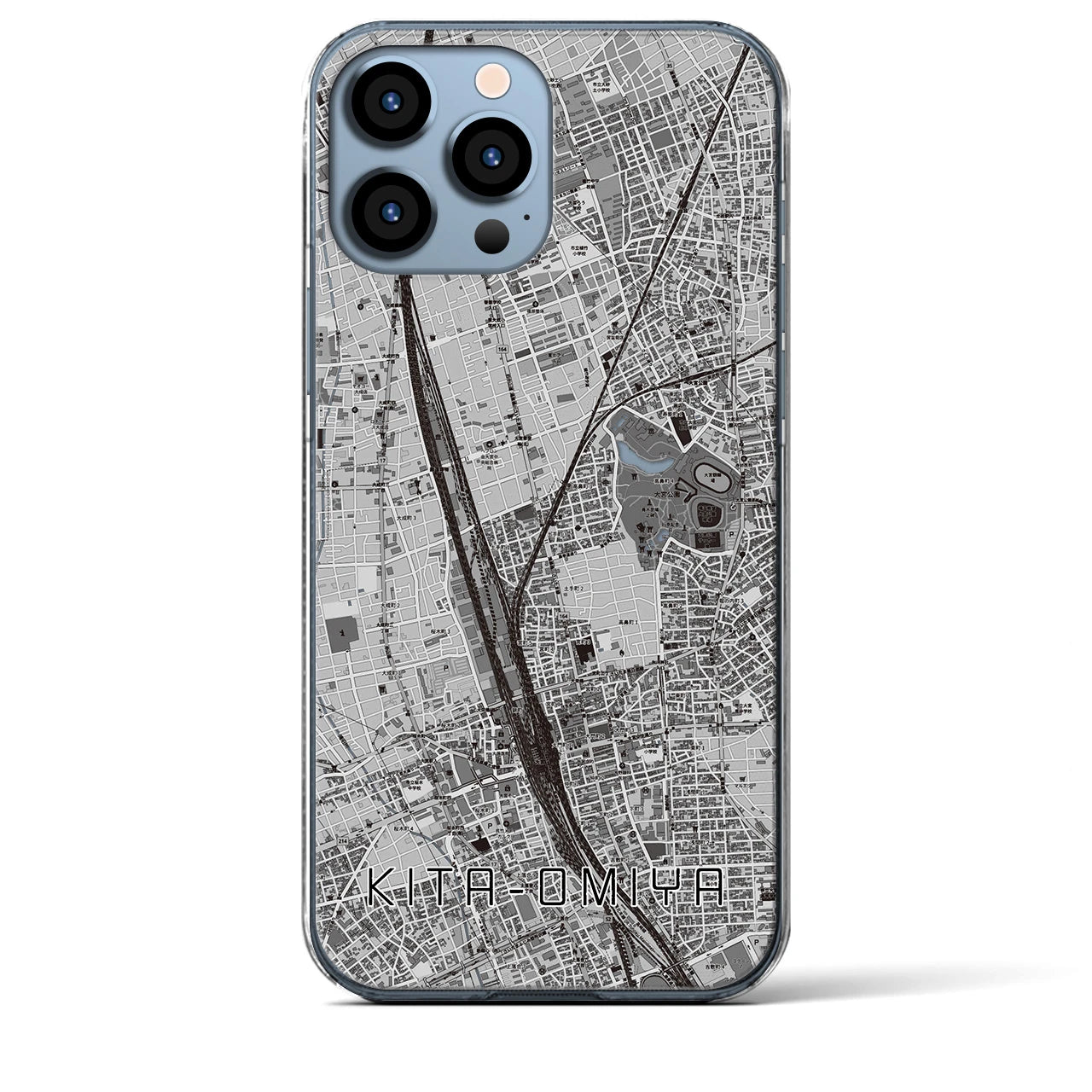 【北大宮(埼玉県)】地図柄iPhoneケース(クリアタイプ)