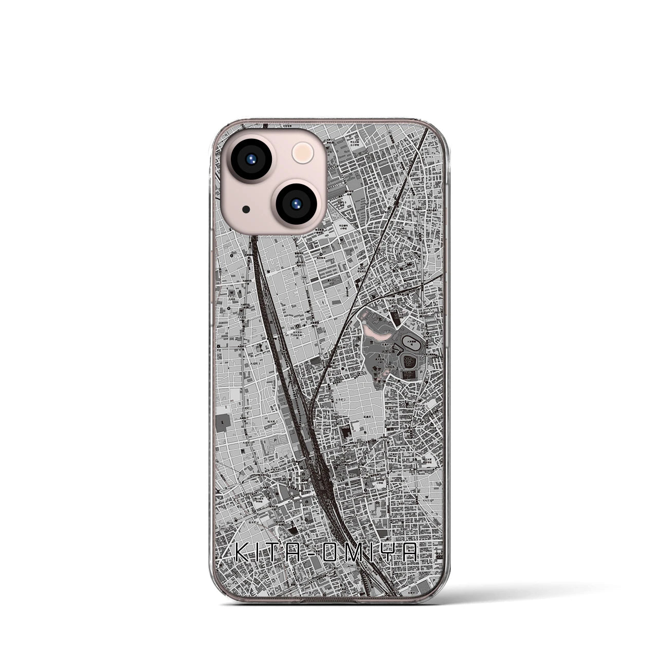 【北大宮(埼玉県)】地図柄iPhoneケース(クリアタイプ)