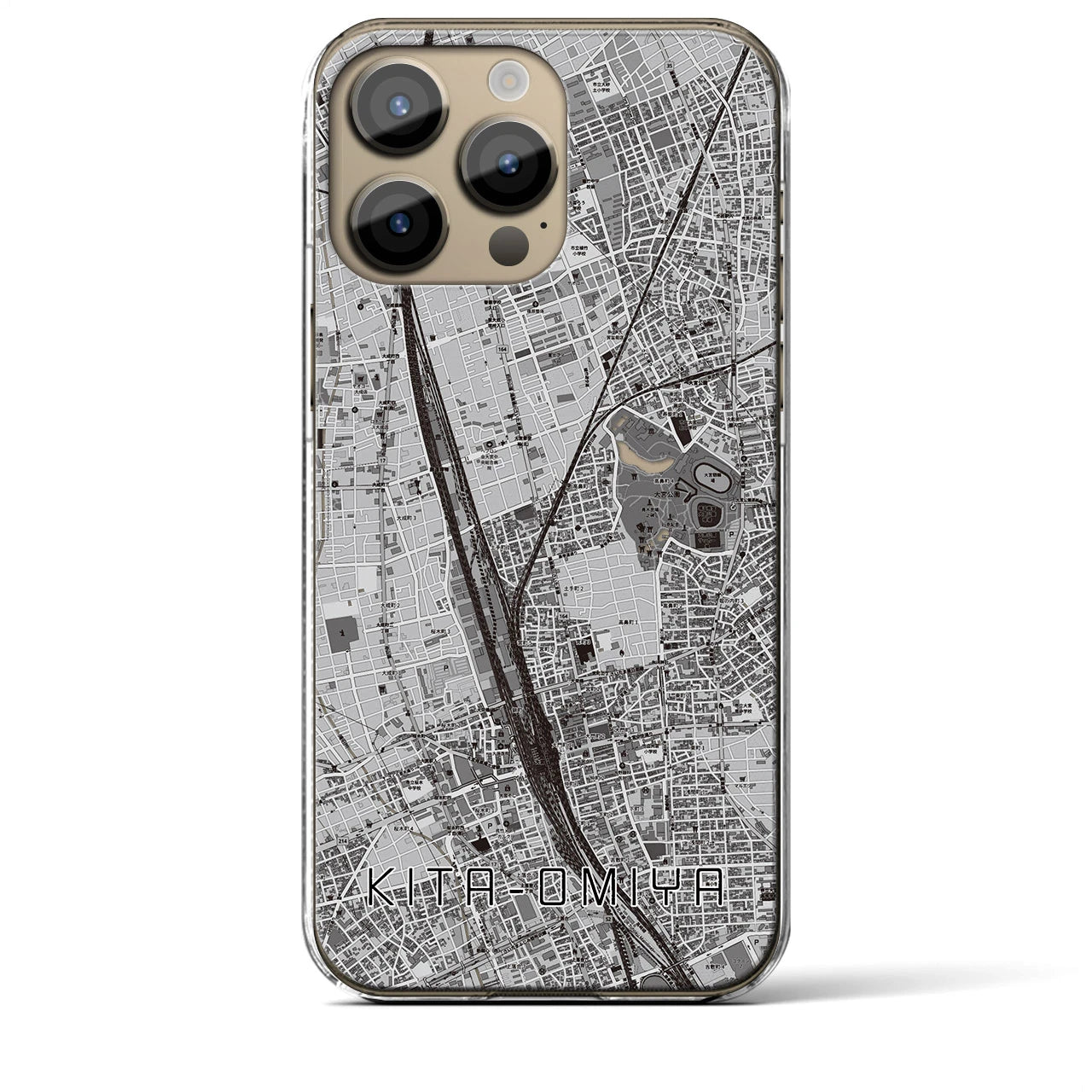 【北大宮(埼玉県)】地図柄iPhoneケース(クリアタイプ)