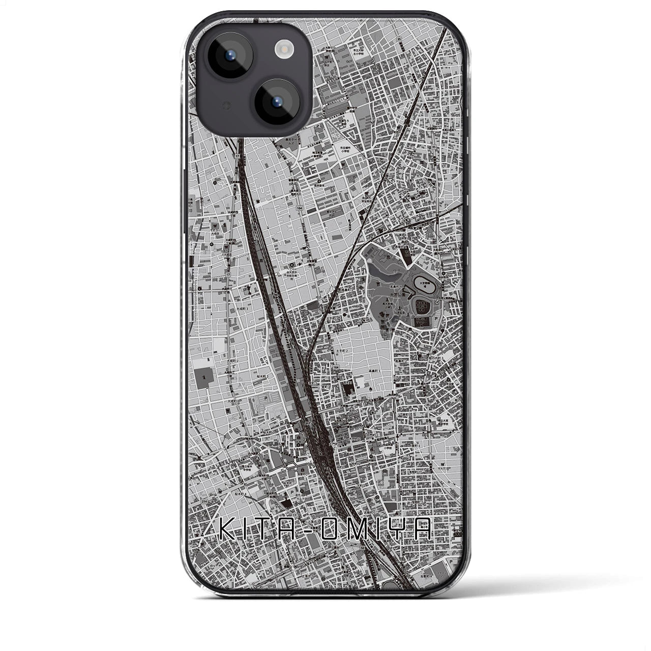 【北大宮(埼玉県)】地図柄iPhoneケース(クリアタイプ)