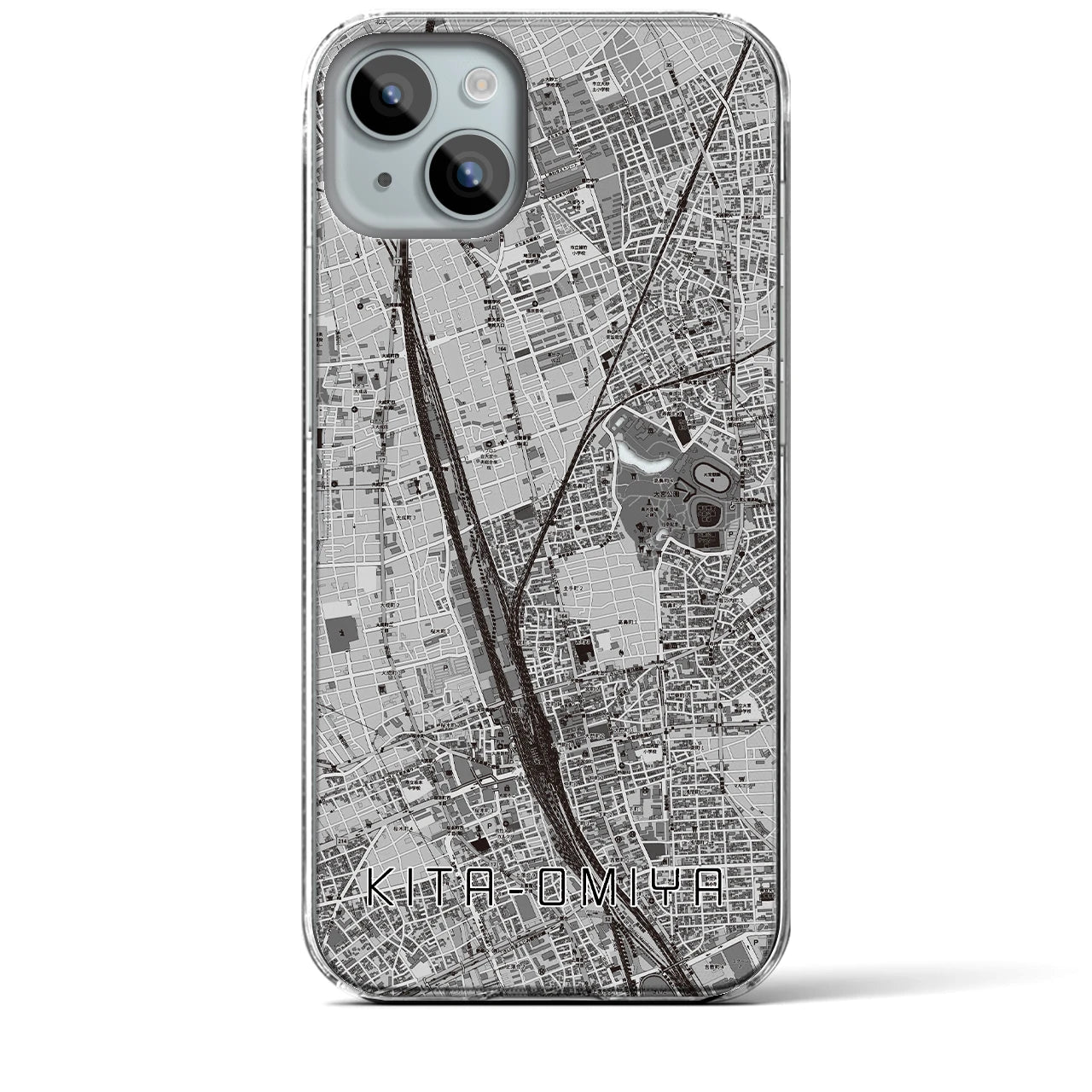 【北大宮(埼玉県)】地図柄iPhoneケース(クリアタイプ)