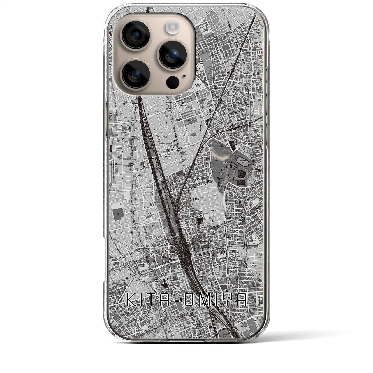 【北大宮(埼玉県)】地図柄iPhoneケース(クリアタイプ)