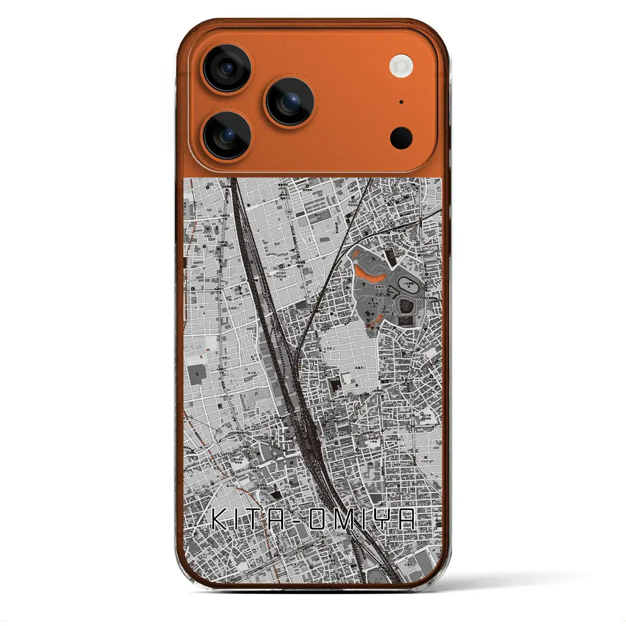 【北大宮(埼玉県)】地図柄iPhoneケース(クリアタイプ)