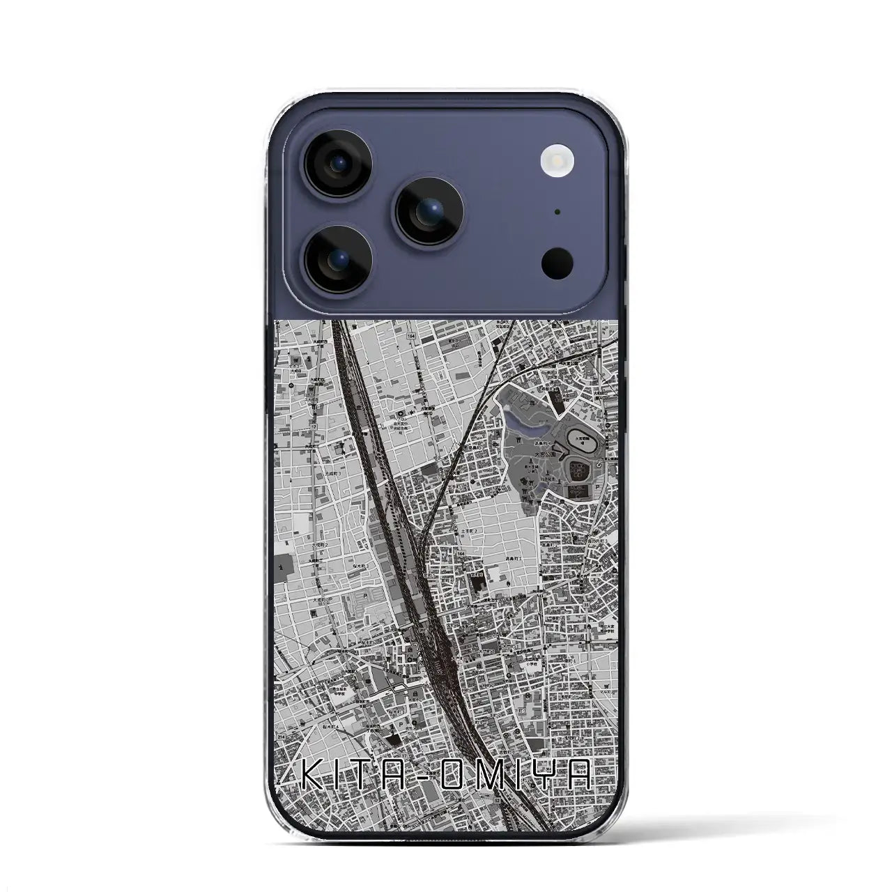 【北大宮(埼玉県)】地図柄iPhoneケース(クリアタイプ)