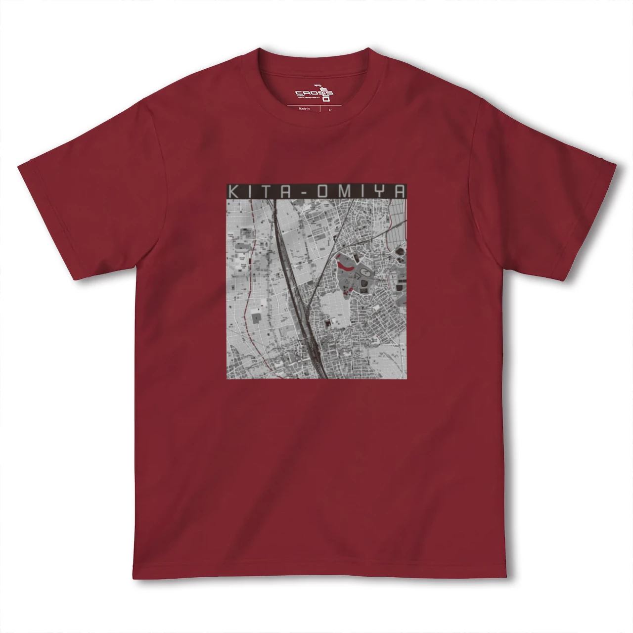 【北大宮(埼玉県)】地図柄ヘビーウェイトTシャツ