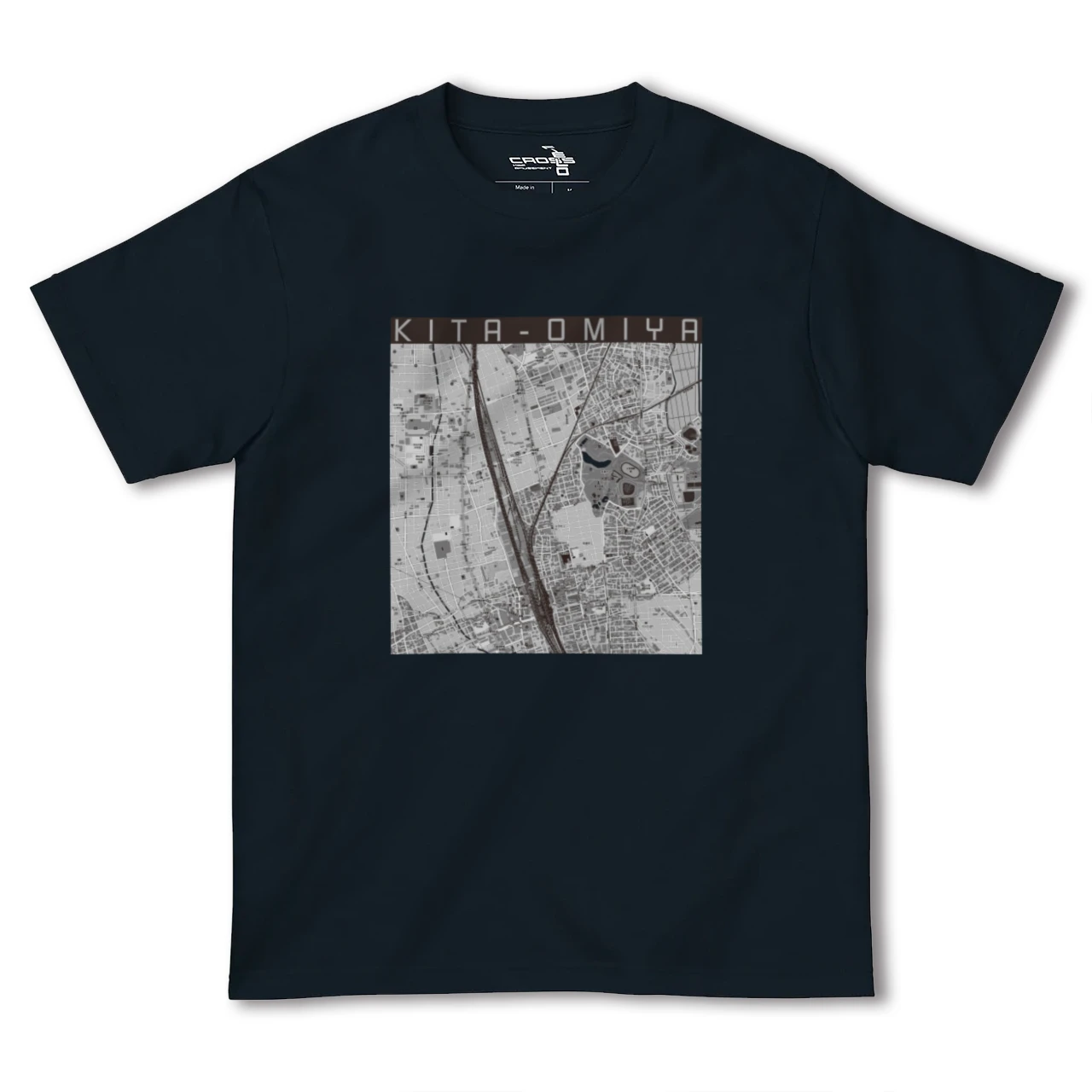 【北大宮(埼玉県)】地図柄ヘビーウェイトTシャツ