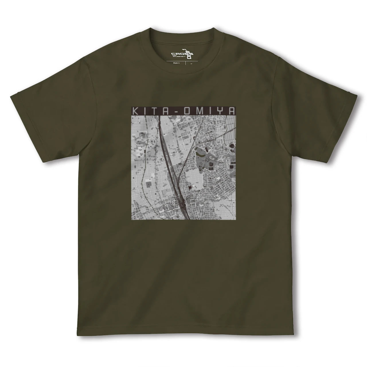 【北大宮(埼玉県)】地図柄ヘビーウェイトTシャツ