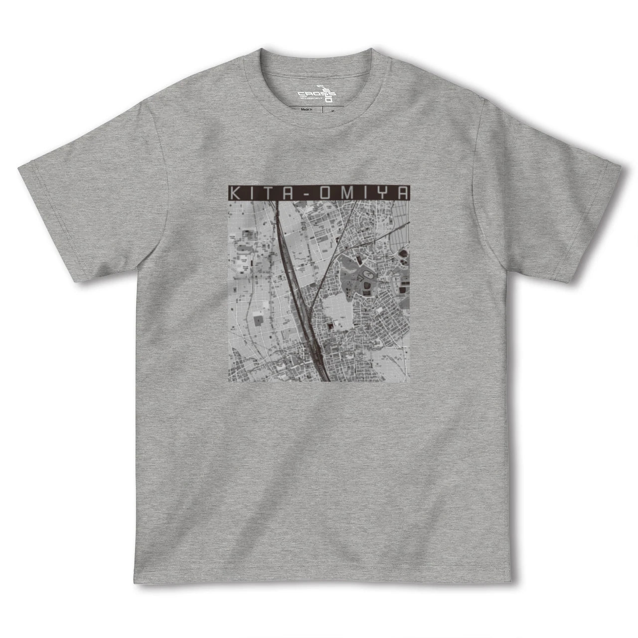 【北大宮(埼玉県)】地図柄ヘビーウェイトTシャツ