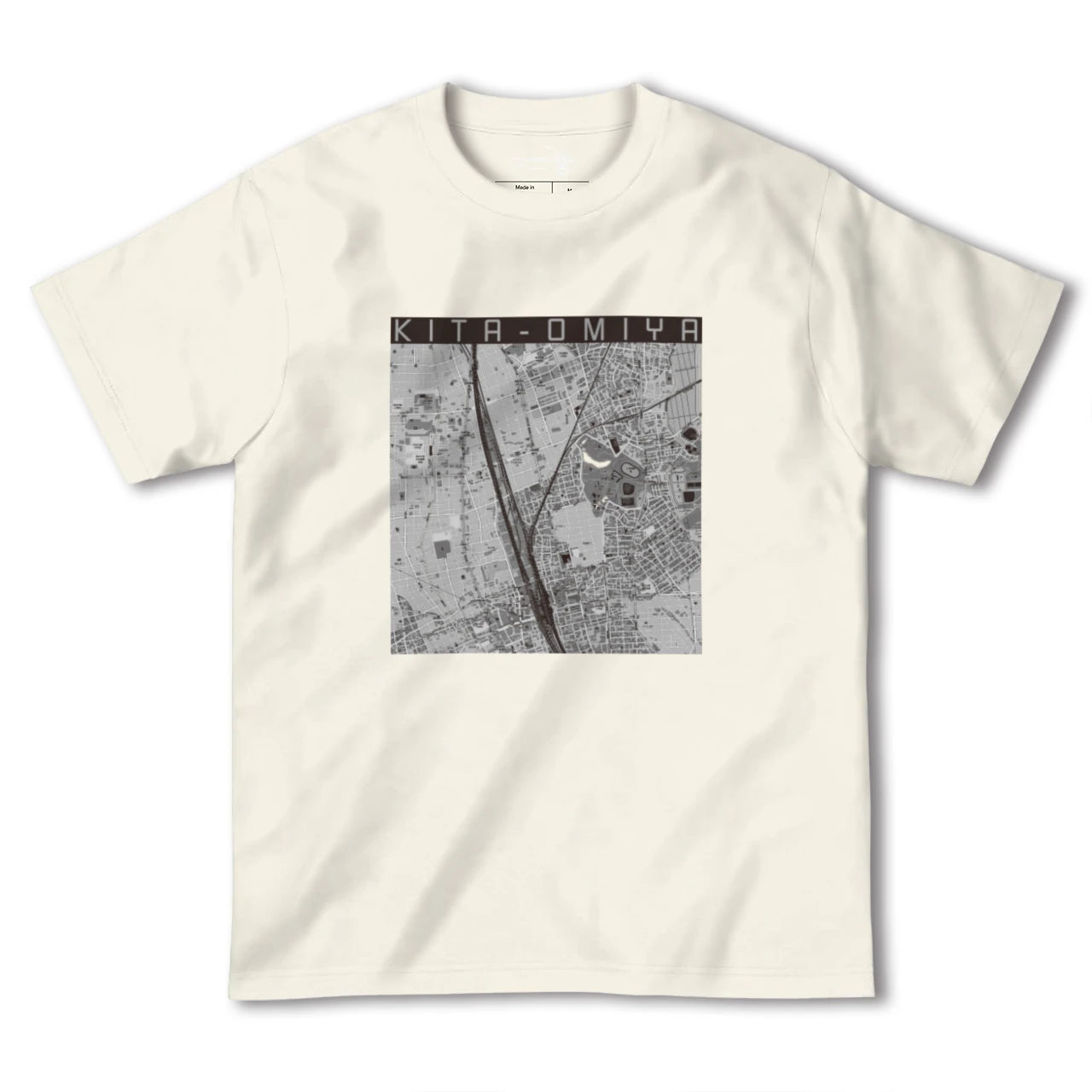 【北大宮(埼玉県)】地図柄ヘビーウェイトTシャツ