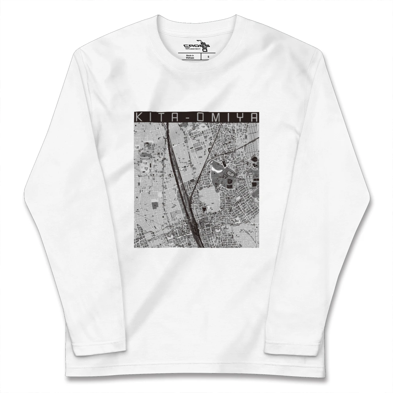 【北大宮(埼玉県)】地図柄ロングスリーブTシャツ