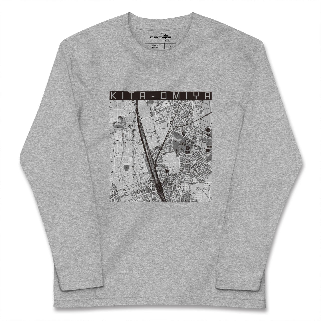 【北大宮(埼玉県)】地図柄ロングスリーブTシャツ