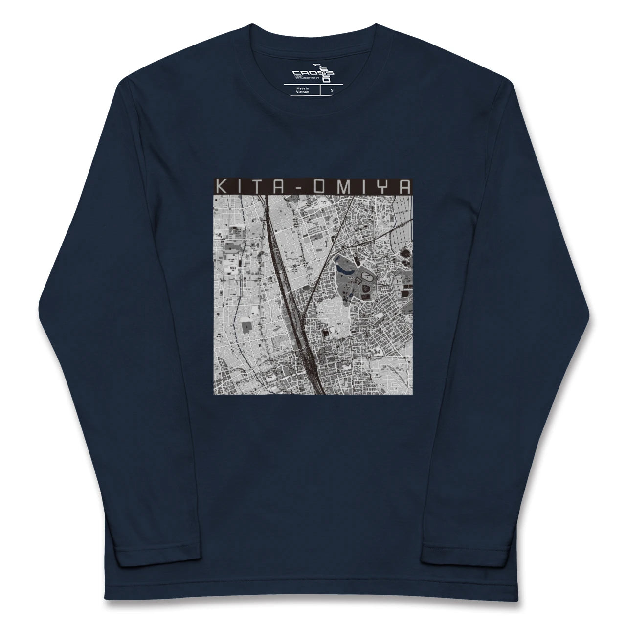 【北大宮(埼玉県)】地図柄ロングスリーブTシャツ