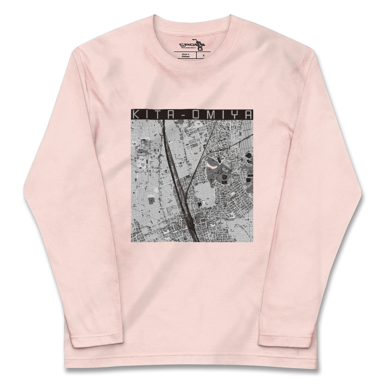 【北大宮(埼玉県)】地図柄ロングスリーブTシャツ