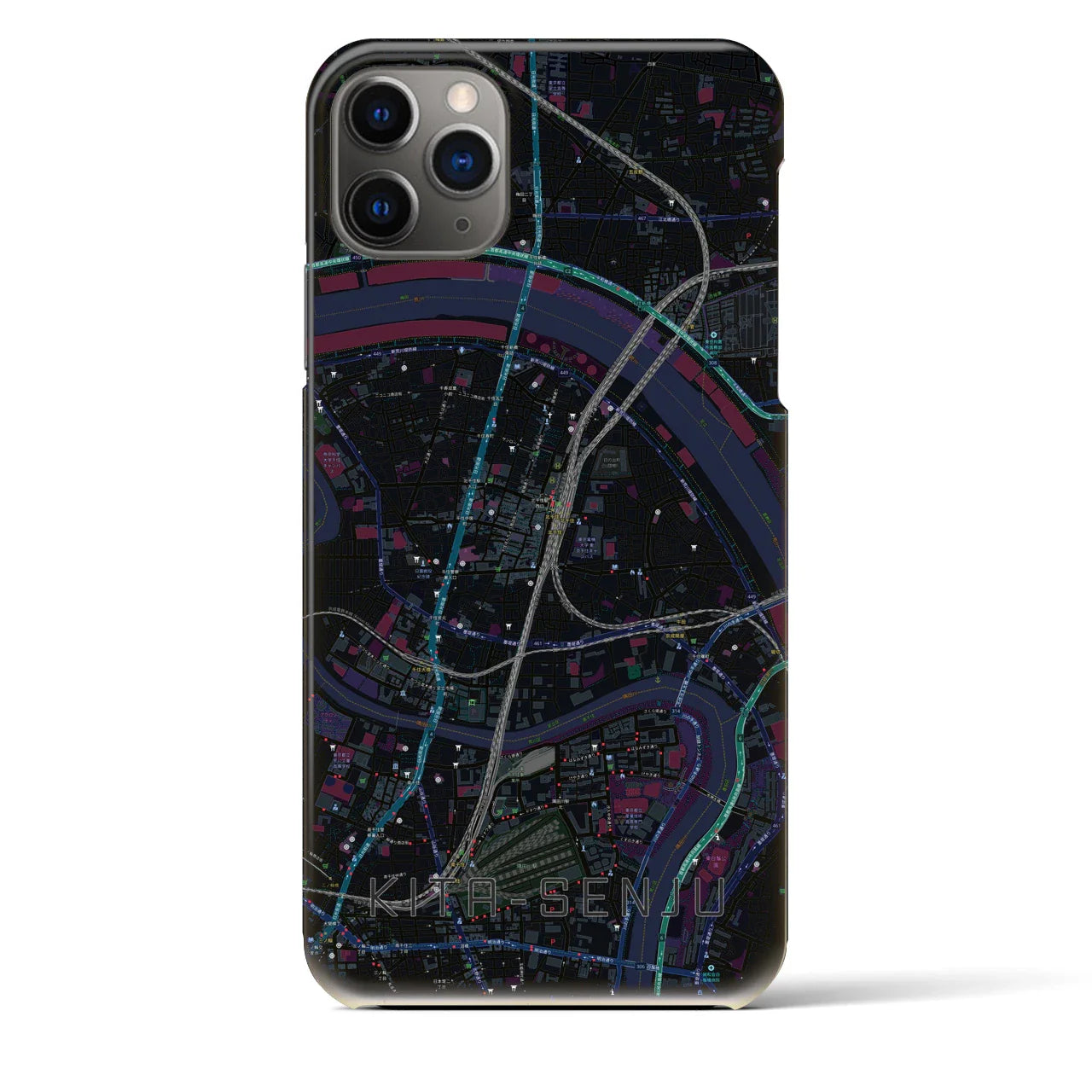 【北千住(東京都)】地図柄iPhoneケース(バックカバータイプ)