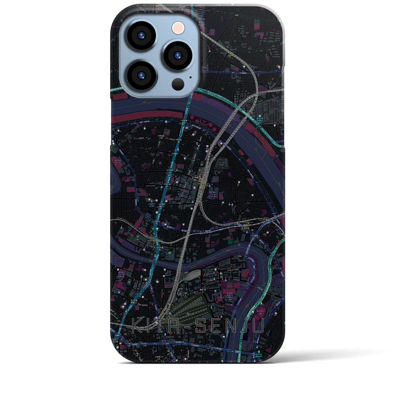 【北千住(東京都)】地図柄iPhoneケース(バックカバータイプ)