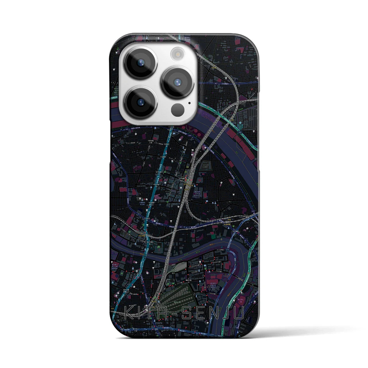 【北千住(東京都)】地図柄iPhoneケース(バックカバータイプ)