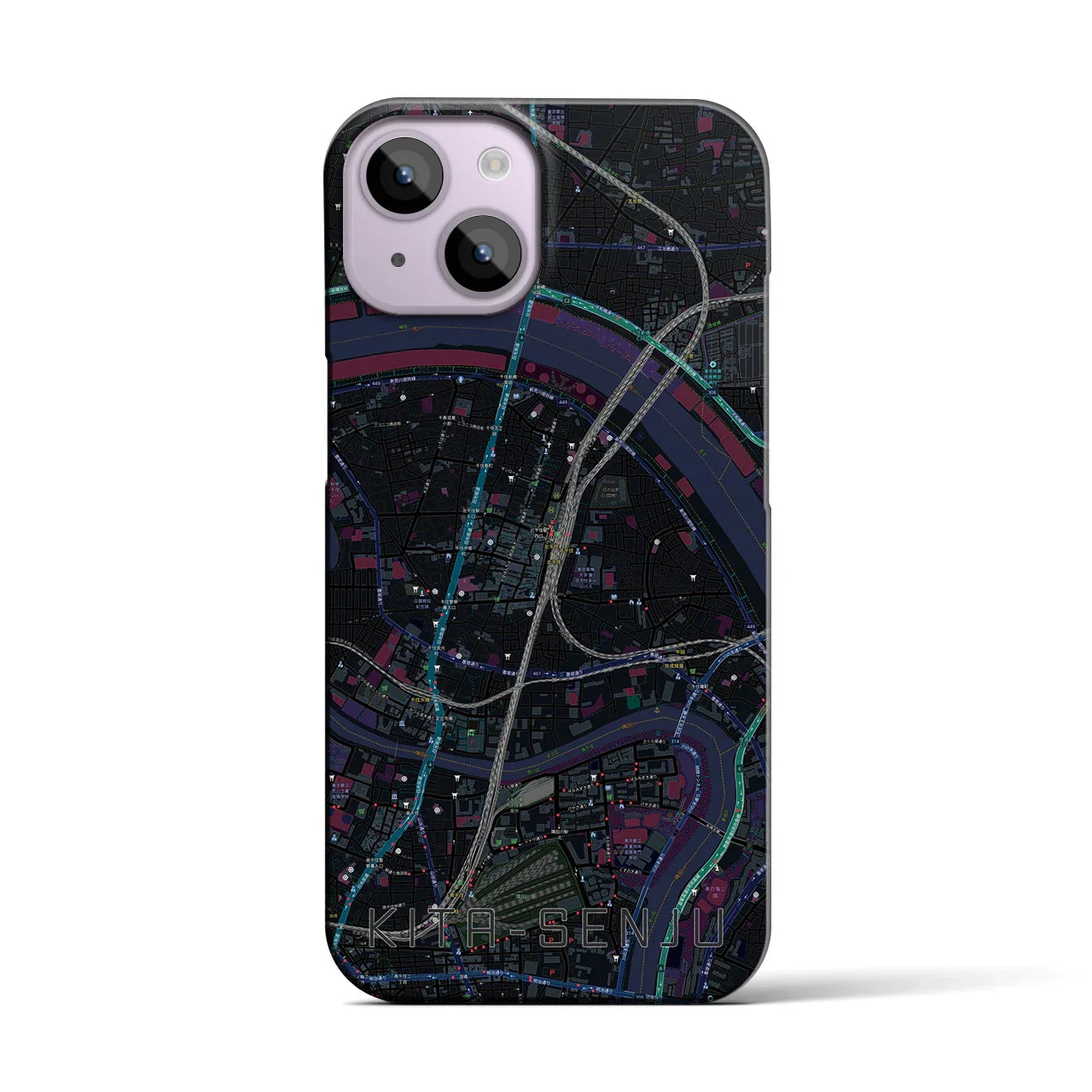 【北千住(東京都)】地図柄iPhoneケース(バックカバータイプ)
