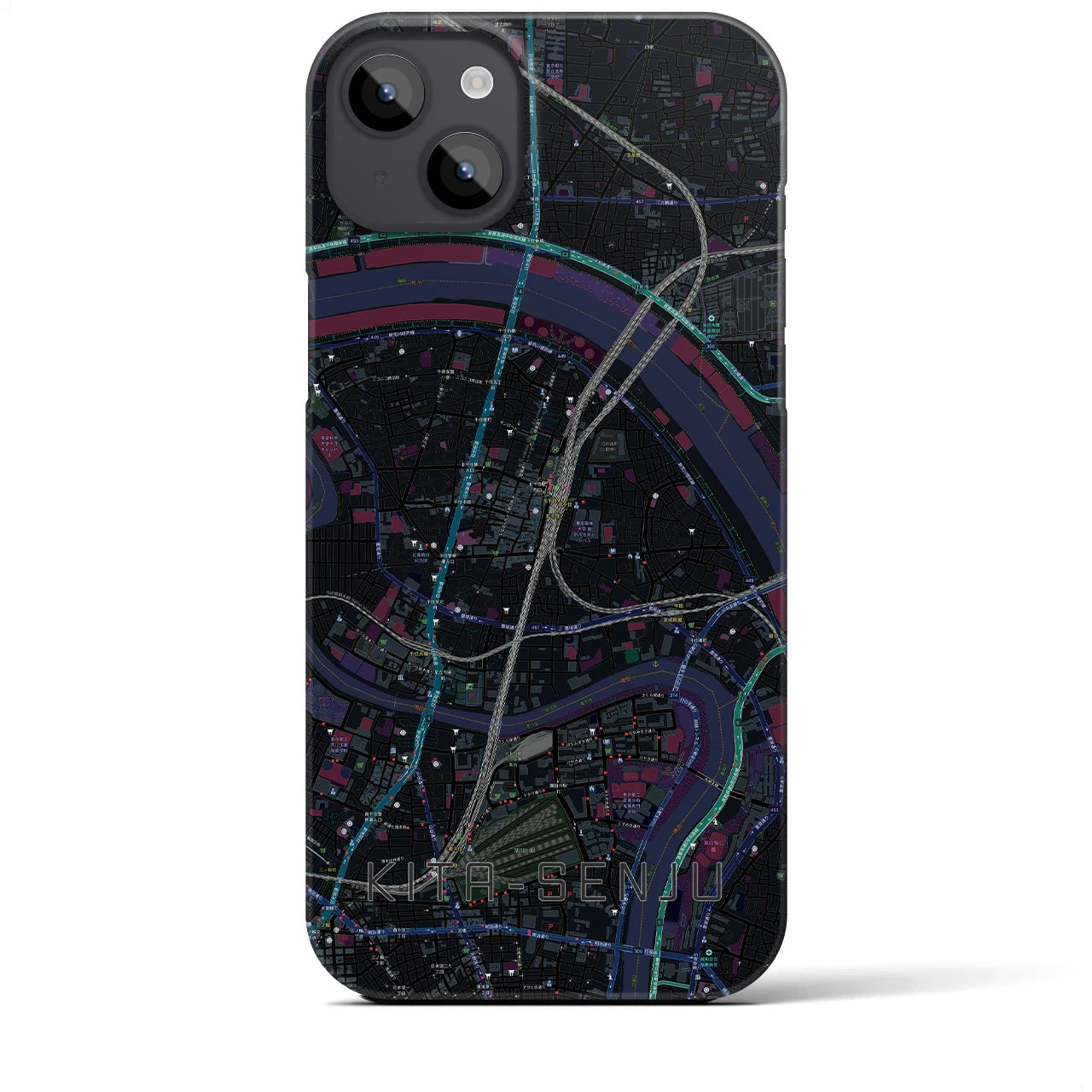 【北千住(東京都)】地図柄iPhoneケース(バックカバータイプ)