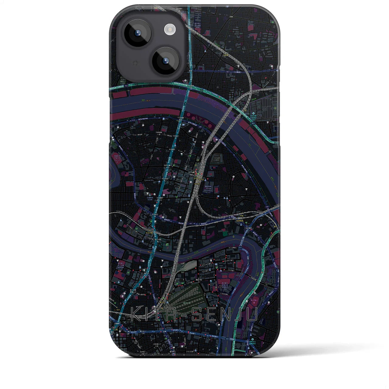 【北千住(東京都)】地図柄iPhoneケース(バックカバータイプ)