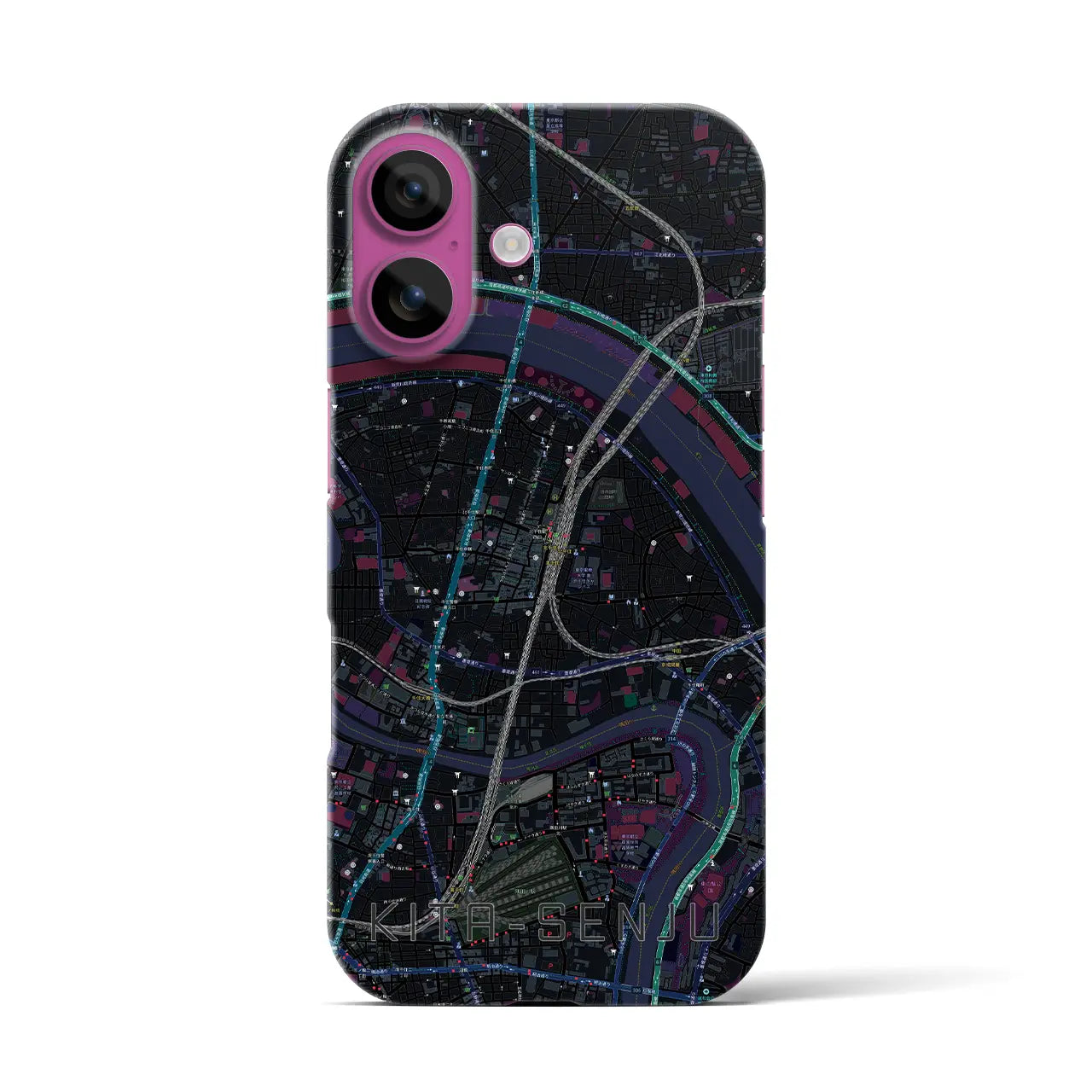 【北千住(東京都)】地図柄iPhoneケース(バックカバータイプ)