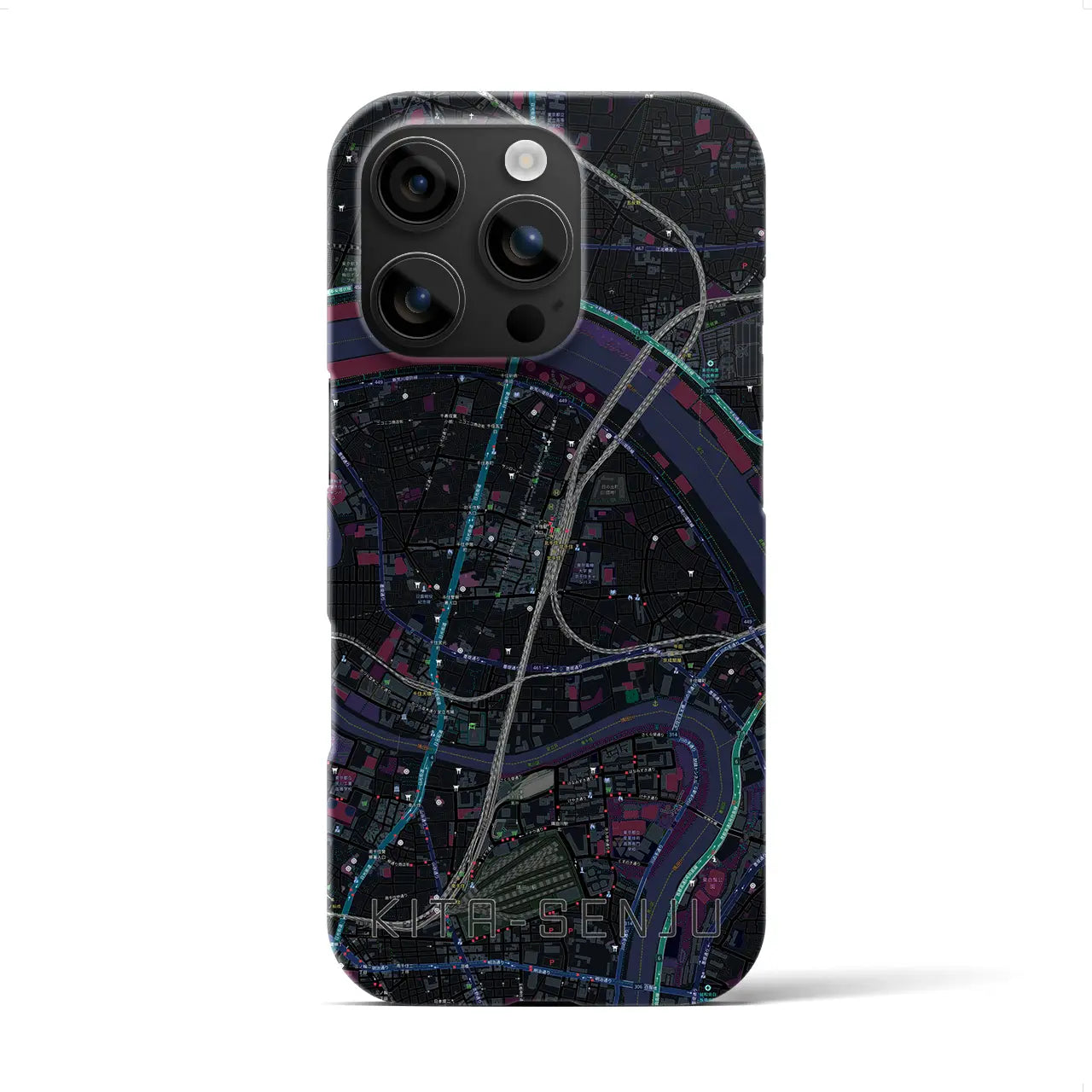 【北千住(東京都)】地図柄iPhoneケース(バックカバータイプ)