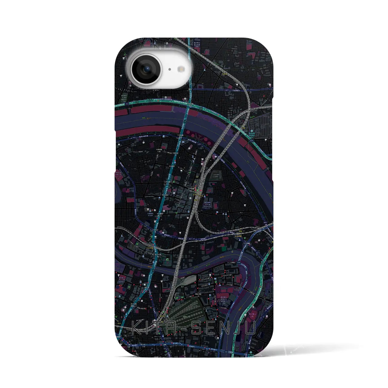 【北千住(東京都)】地図柄iPhoneケース(バックカバータイプ)