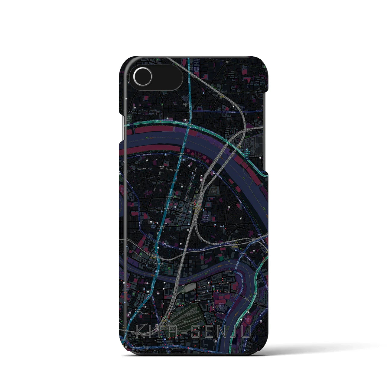 【北千住(東京都)】地図柄iPhoneケース(バックカバータイプ)