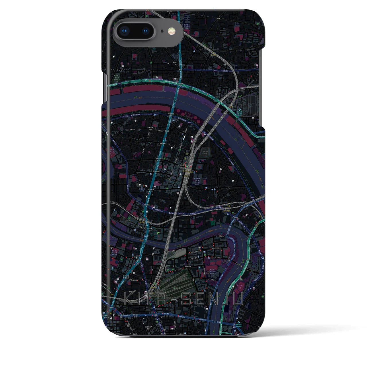 【北千住(東京都)】地図柄iPhoneケース(バックカバータイプ)