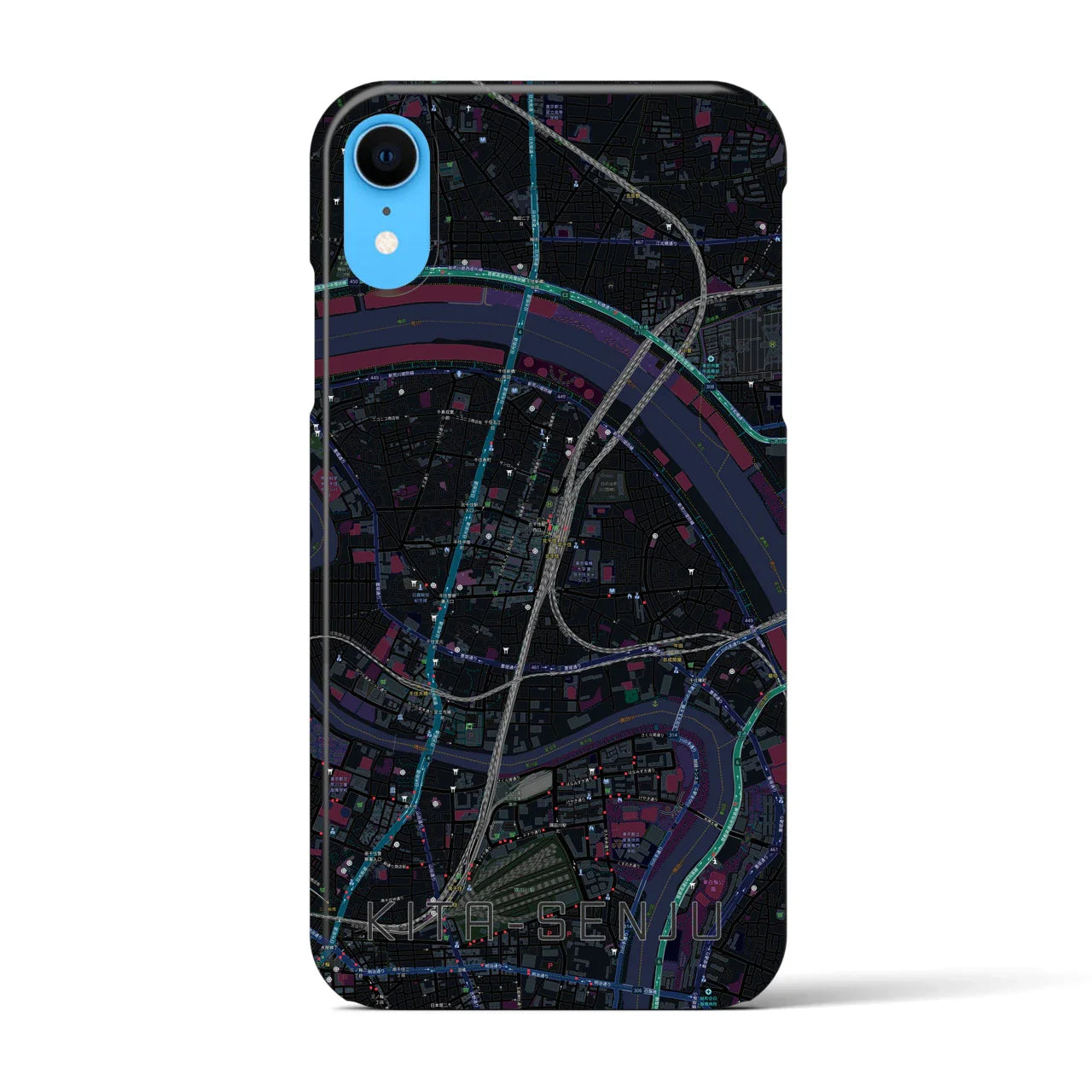 【北千住(東京都)】地図柄iPhoneケース(バックカバータイプ)