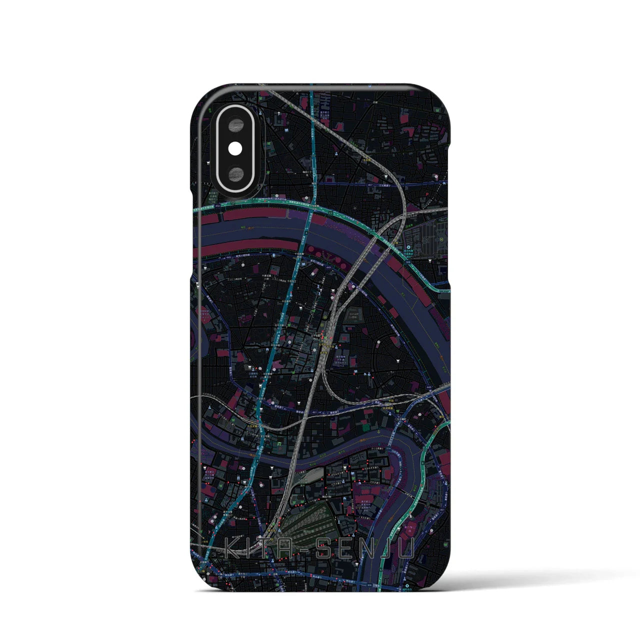 【北千住(東京都)】地図柄iPhoneケース(バックカバータイプ)