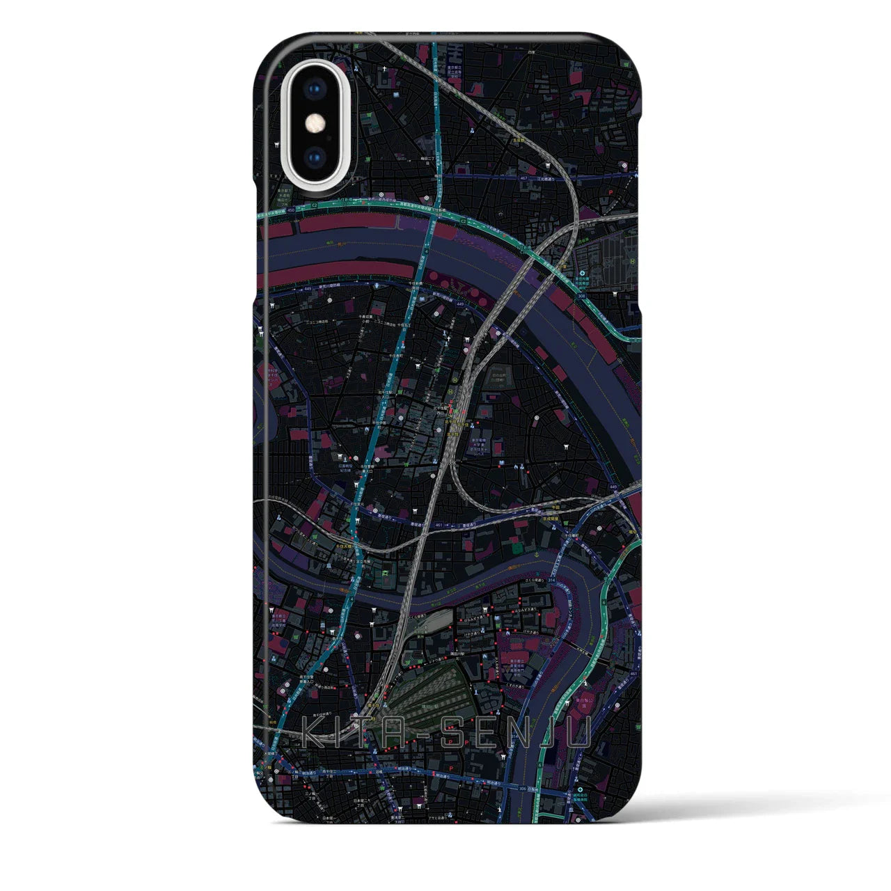 【北千住(東京都)】地図柄iPhoneケース(バックカバータイプ)